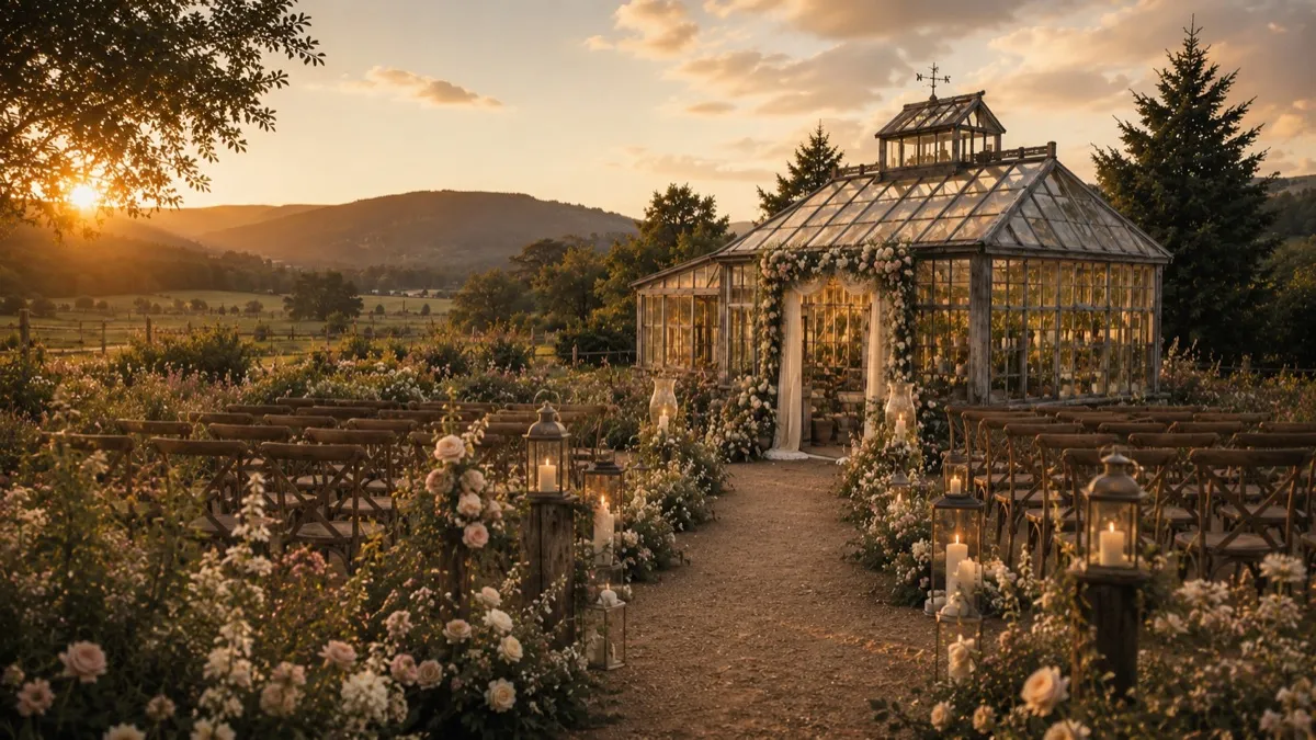 The ceremony in the orchard