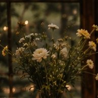 Wildflowers in glass