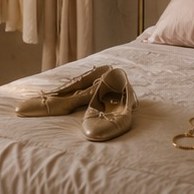 Satin ballet flats