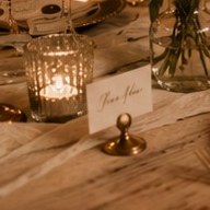 Place card + gold holder